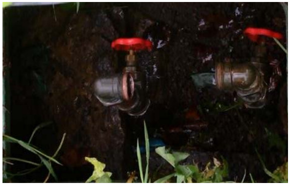 Figure 20: Pipework after illegal cross connection had been removed